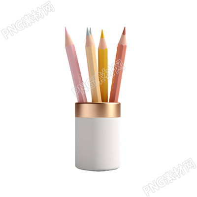簡約素描鉛筆3D素材