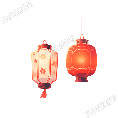 中國傳統(tǒng)燈籠古風(fēng)插畫