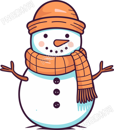 可愛雪人冬季節(jié)日設(shè)計(jì)插畫