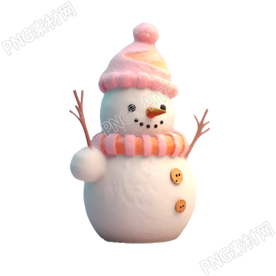 可愛的小雪人插畫