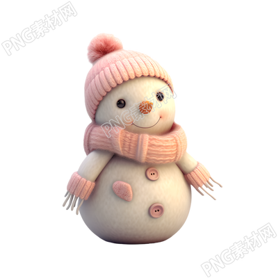 小雪人插畫素材
