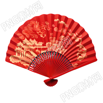 中國(guó)風(fēng)折扇扁平插圖創(chuàng)意設(shè)計(jì)