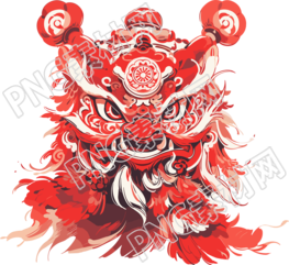 中國(guó)新年舞獅插畫(huà)