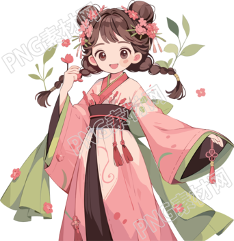 國風(fēng)女孩精美插畫設(shè)計元素