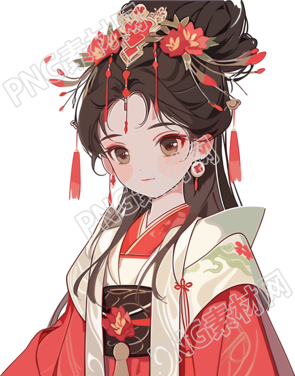 國風(fēng)女孩中國元素插畫設(shè)計PNG素材