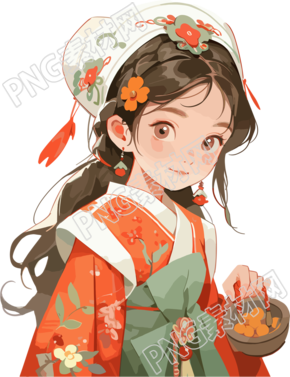 可商用的中國風(fēng)女孩插畫設(shè)計素材