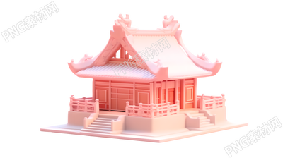 新中式建筑模型圖形設計元素