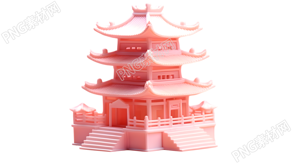 商业设计古代中国阁楼插图