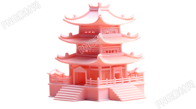商業(yè)設計古代中國閣樓插圖