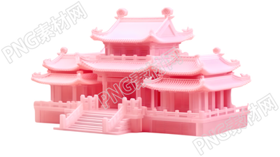 古色古香的中國式閣樓插畫