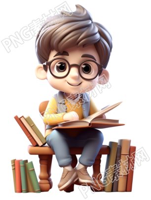 可愛男孩在教室里的超級(jí)書房插畫
