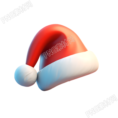 可愛(ài)風(fēng)格的3D圣誕帽素材