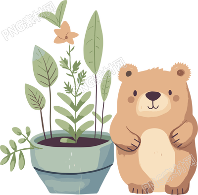 兒童繪本盆栽植物插畫(huà)