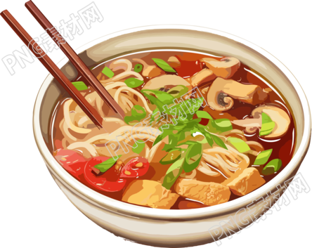 鸡汤面高清插画设计元素
