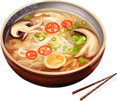 美味雞湯面創(chuàng)意設(shè)計(jì)插畫(huà)
