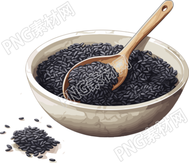黑芝麻糊創(chuàng)意設(shè)計插畫