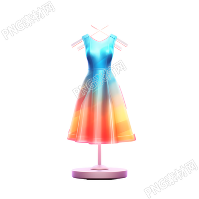 連衣裙卡通風(fēng)格3D插畫