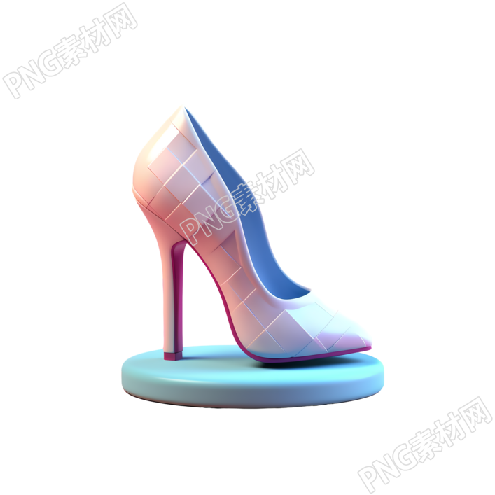 高跟鞋3D透明玻璃插图