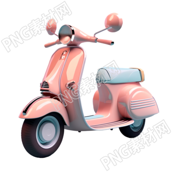 电动车可爱卡通设计3D素材