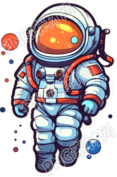 可爱太空人宇航员图案