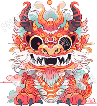 可愛中華龍創(chuàng)意插畫設(shè)計(jì)