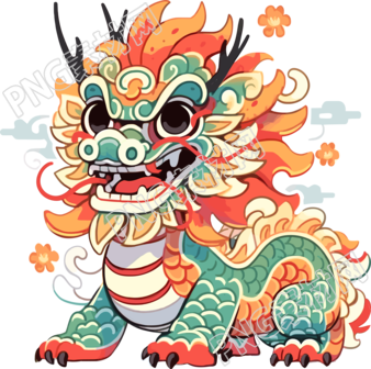 中国龙超可爱的传统文化图案
