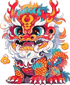 中國龍超可愛動(dòng)物插畫