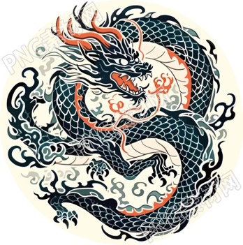 中國龍頭花紋設(shè)計(jì)素材