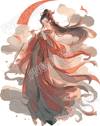 敦煌女神的華美驚艷插圖素材