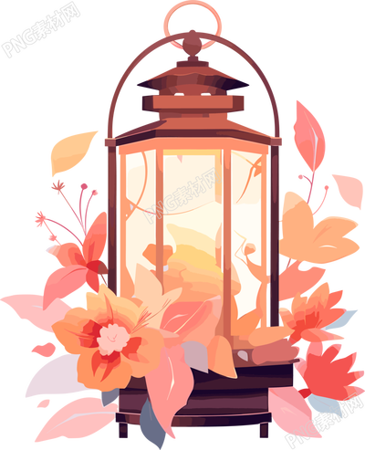花燈圖案2D插畫