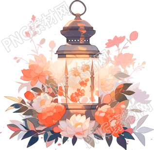 国风花灯平面设计素材