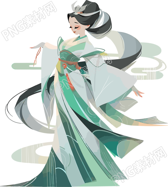 仙女大长腿插画素材