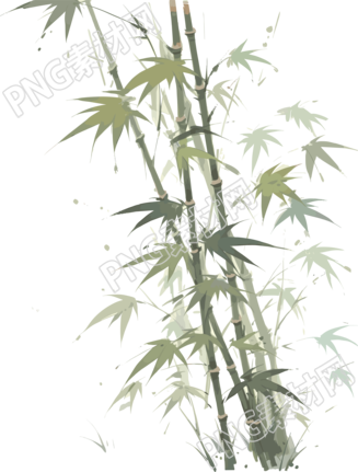 傳統(tǒng)工筆畫可商用竹子插畫