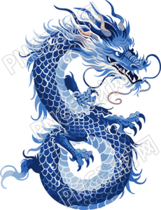 中国龙透明背景插画