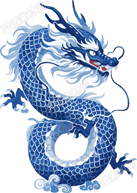 中国龙平面插画创意设计元素