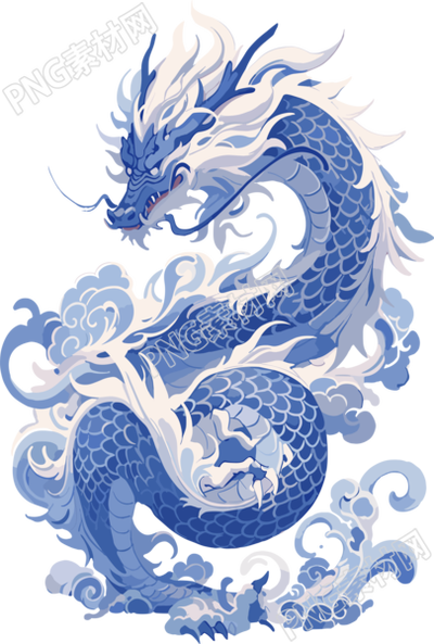 中國(guó)龍藍(lán)白瓷器簡(jiǎn)約設(shè)計(jì)元素