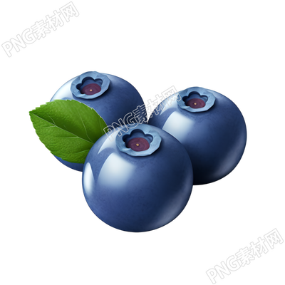 3D水果藍(lán)莓卡通素材