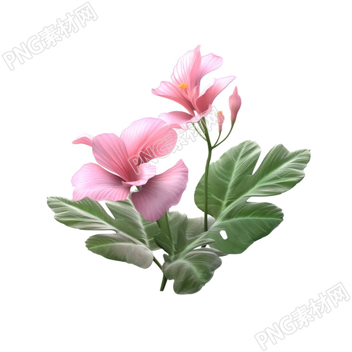 3D花卉细节渲染的模型素材