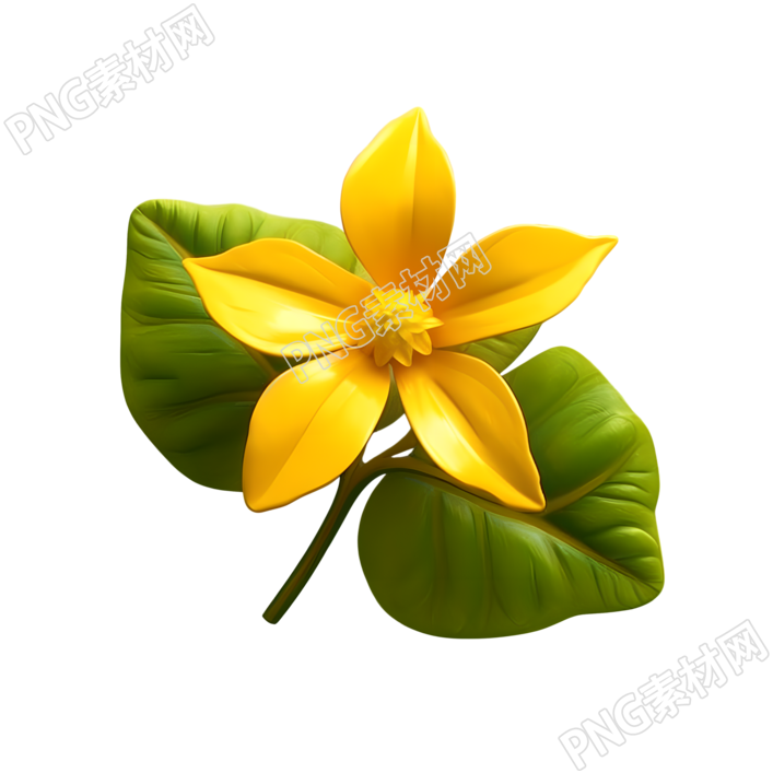 3D花卉黄色花朵素材