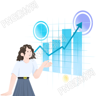 年終總結(jié)女生正在匯報工作PNG素材