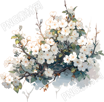 粉红梅花图案设计