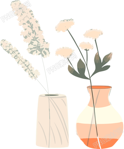 花朵主題的簡約線條插畫素材