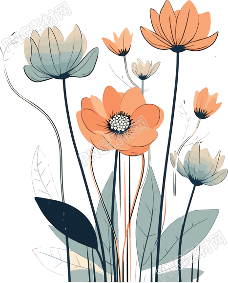 花朵插画素材
