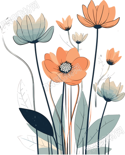 花朵插畫素材