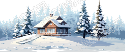 雪地小屋2D平面圖插圖