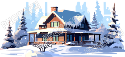 冰雪小屋2D平面圖商業(yè)插圖