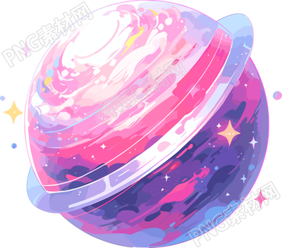 2D平面插圖太空星球