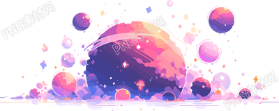 空間星球平面矢量插圖
