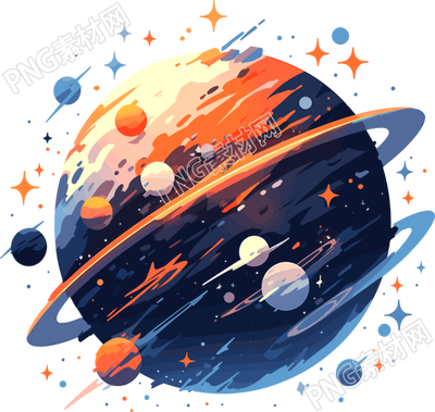 星球平面矢量插圖