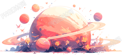太空星球平面向量插圖